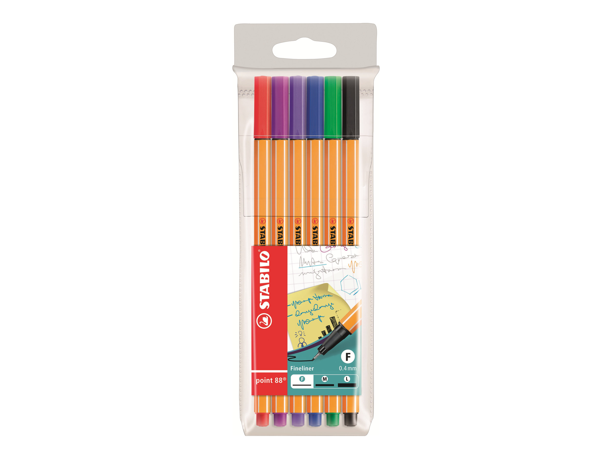STABILO point 88 Fineliner farbsortiert 0,4 mm, 6 St. STABILO point 88 Fineliner farbsortiert 0,4 mm, 6 St.