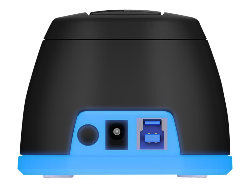 ICY BOX 1Bay SATA SSD/HDD Docking Station IB-1124L-C3 modding LED Ambientbeleuchtung unterstuetzt 2,5 und 3,5Zoll SATA Laufwerke
