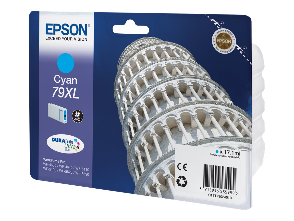 EPSON 1LB 79XL ink cartridge cyan high capacity 17.1ml 2.000 pages 1-pack EPSON 1LB 79XL ink cartridge cyan high capacity 17.1ml 2.000 pages 1-pack