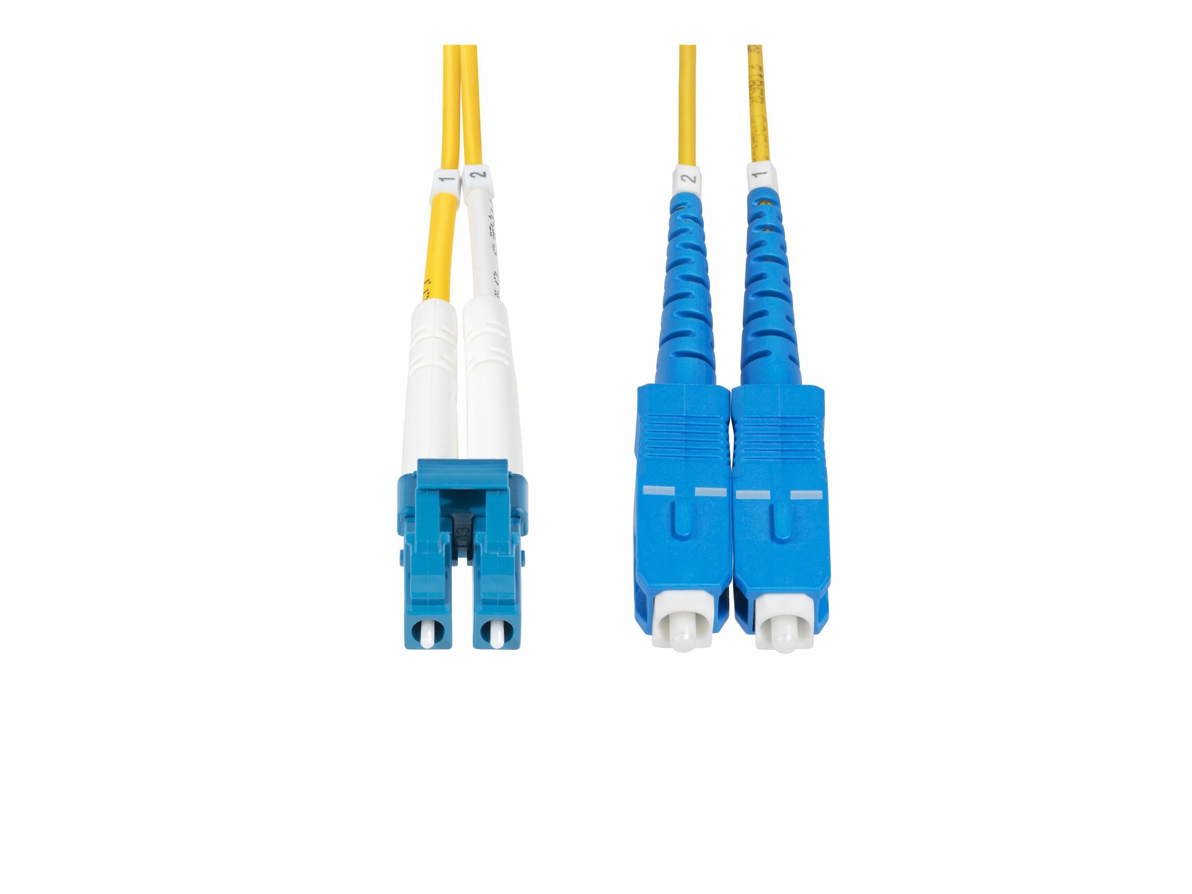 STARTECHCOM 30m OS2 LWL Patchkabel LC zu SC UPC Singlemode Duplex 9125um 10G Kabel LSZH Glasfaserkabel LC auf SC