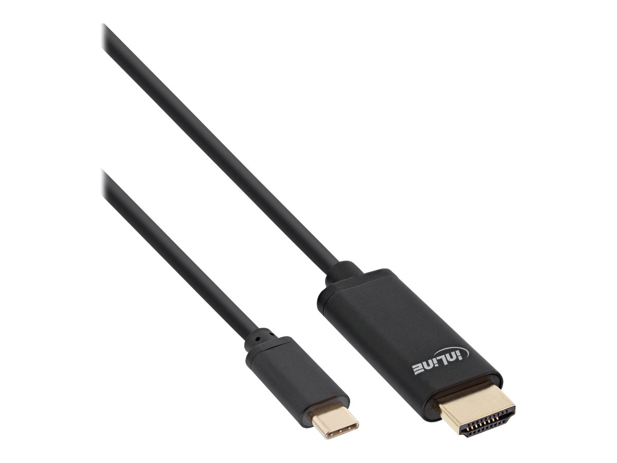 INLINE USB Displaykabel USB Typ-C Stecker zu HDMI Stecker DP Alt Mode 4K2K schwarz 2m INLINE USB Displaykabel USB Typ-C Stecker zu HDMI Stecker DP Alt Mode 4K2K schwarz 2m