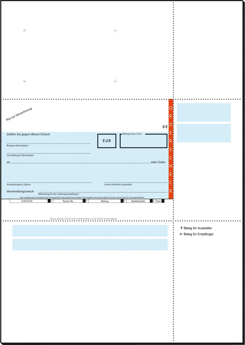 SIGEL SEPAOrderscheck Bankformulare ZV535, 100 Blatt