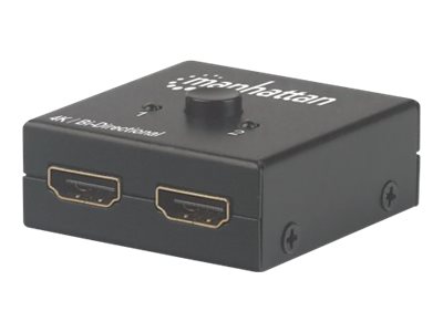 MANHATTAN 4K bi-direktionaler HDMI-Splitter/Switch 2-Port 4K30Hz manuelle Auswahl passiv kein Netzteil benoetigt schwarz MANHATTAN 4K bi-direktionaler HDMI-Splitter/Switch 2-Port 4K30Hz manuelle Auswahl passiv kein Netzteil benoetigt schwarz