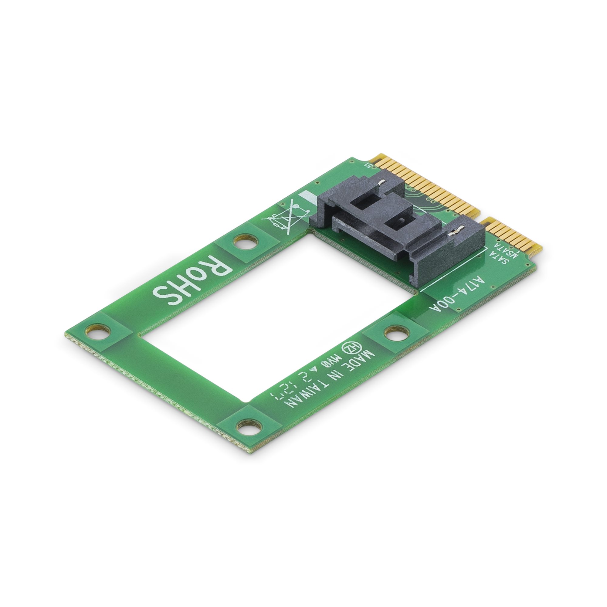STARTECHCOM mSATA auf SATA Festplatten SSD Adapter Mini SerialATA zu SATA Konverter Festplatten Adapter Konverter