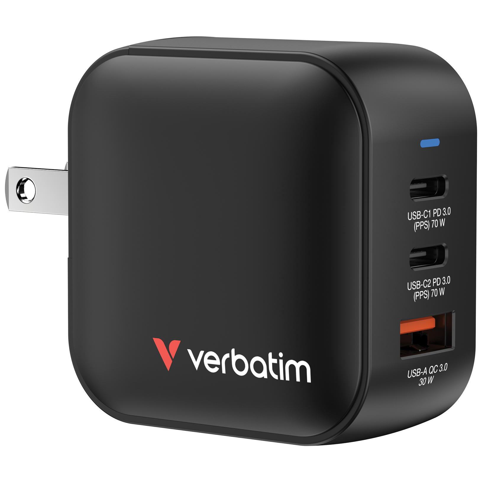 Verbatim Mini GaN Charger 3 Port 70W