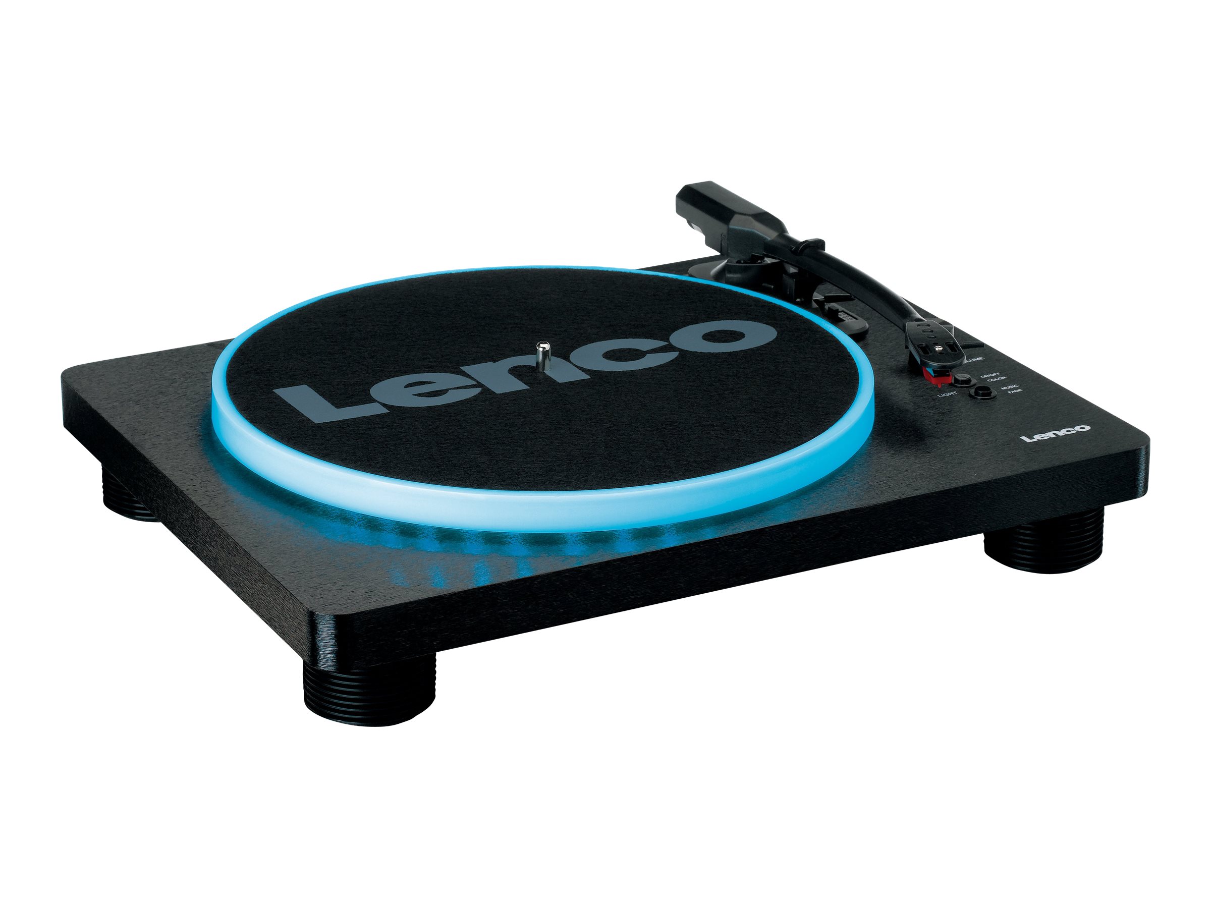 LENCO LS50LED BK Plattenspieler USBRecording, LED, schwarz
