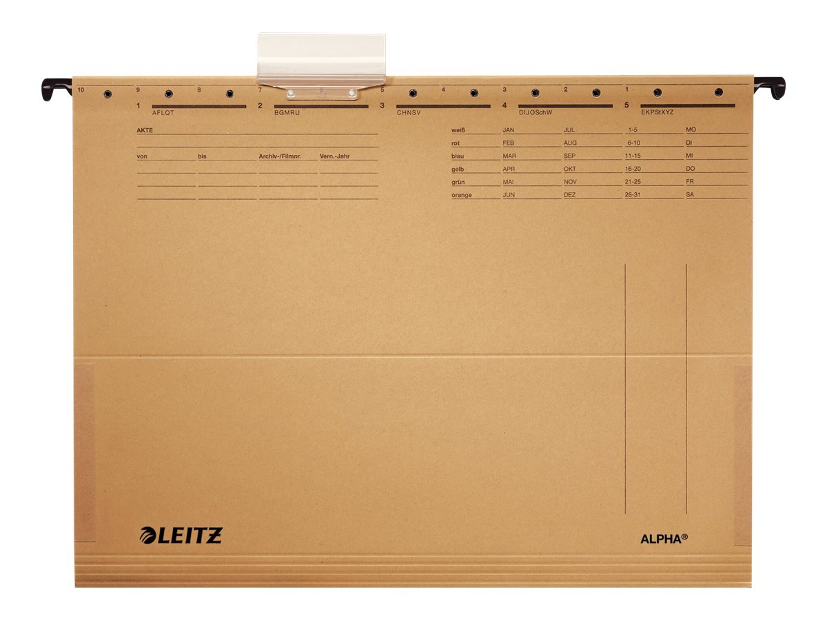 10 LEITZ Hängetaschen ALPHA® 1916 naturbraun 10 LEITZ Hängetaschen ALPHA® 1916 naturbraun