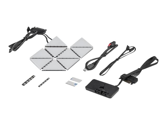 Corsair iCUE LC100 Case Accent Lighting Panels - Mini Triangle - 9x Tile Starter Kit