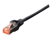 DIGITUS Patchkabel Cat6  S/FTP 2xRJ45  1.0m schw Hebelschutz Polybeutel