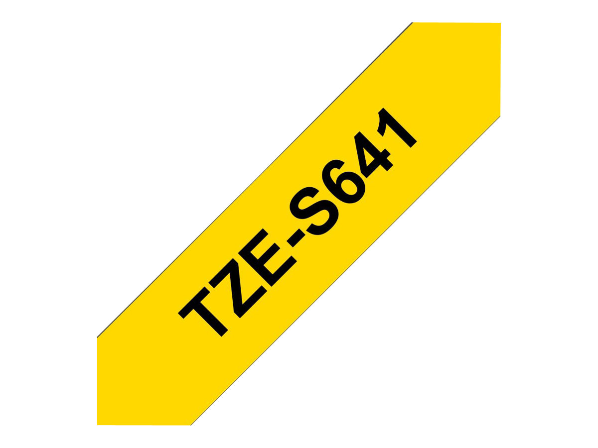 Schriftbandkassette Brother 18mm gelb/schwarz  TZe-S641