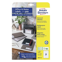 AVERY Zweckform Etiketten 348110 weiß 70,0 x 41,0 mm, 10 Blatt