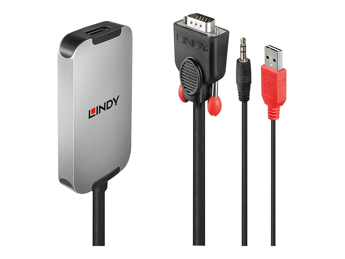 LINDY VGA auf DisplayPort 1.2 Konverter mit Audio LINDY VGA auf DisplayPort 1.2 Konverter mit Audio
