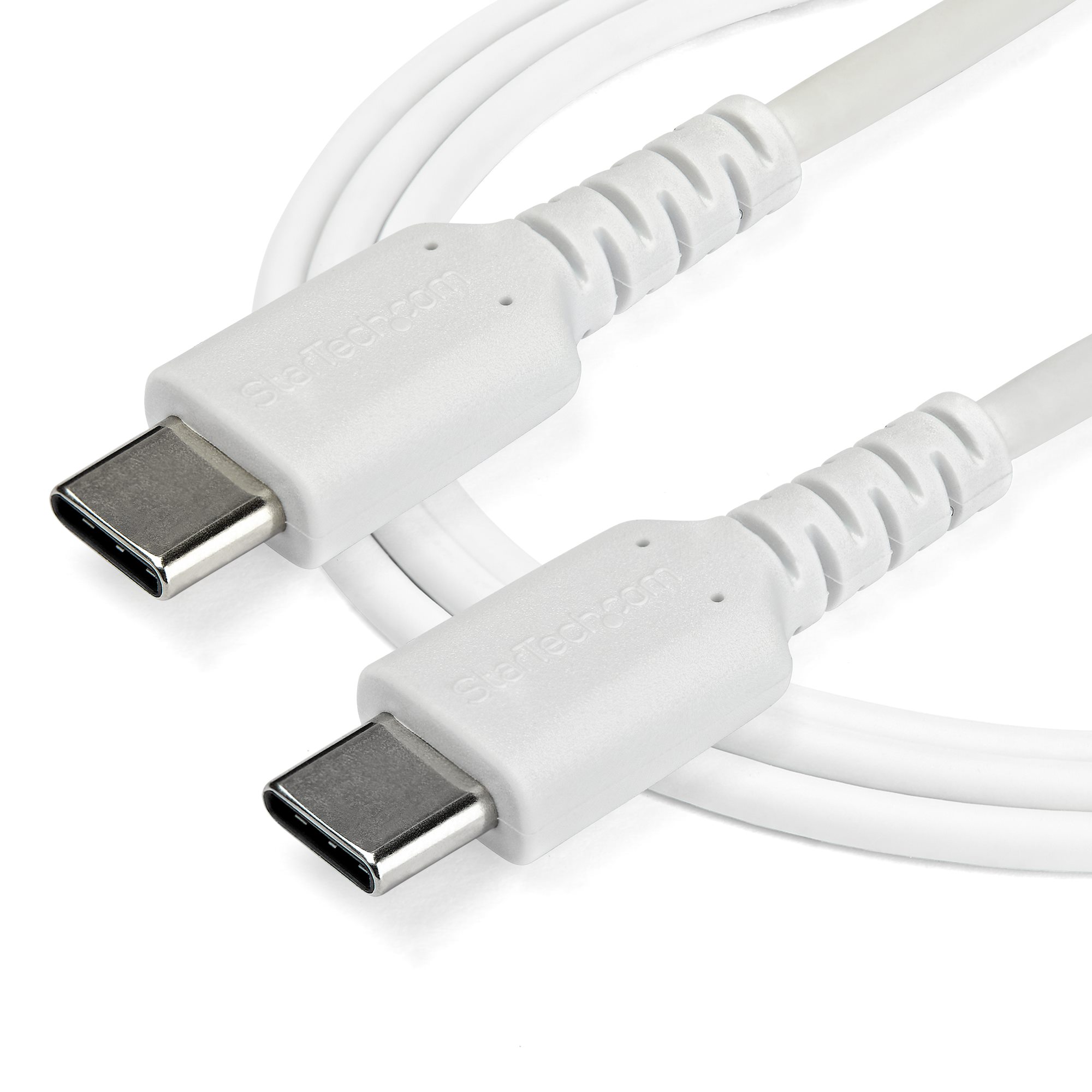 STARTECHCOM RUSB2CC2MW USBC Kabel 2m hochwertiges USB 20 TypC Datenübertragungs und Ladekabel StSt Weiss