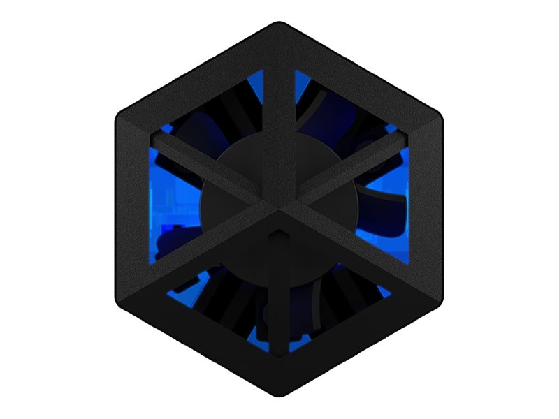 ICY BOX ext.Modding Gehaeuse NVME M.2 mit Luefter und RGB Beleuchtung IB-1823MF-C31 M.2 SSD mit USB3.1 Type-C bis zu 10Gbits M-Key