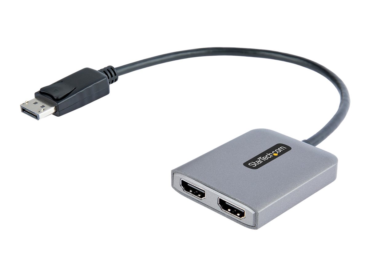 STARTECH.COM Displayport MST Hub auf Dual HDMI 4K 60Hz - DP 1.4 Multi Monitor Adapter/Multi Stream Transport Hub - 30cm Kabel STARTECH.COM Displayport MST Hub auf Dual HDMI 4K 60Hz - DP 1.4 Multi Monitor Adapter/Multi Stream Transport Hub - 30cm Kabel
