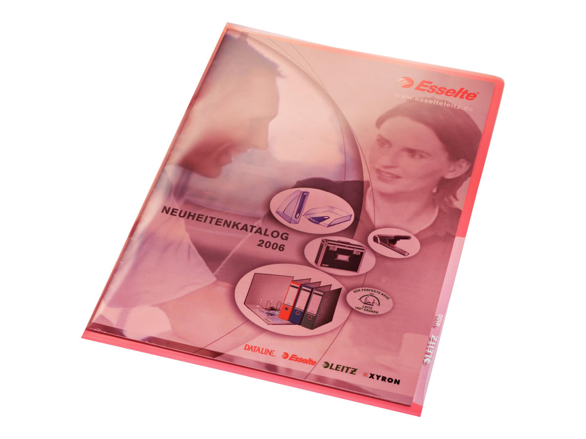 100 LEITZ Sichthuellen Premium 4100 DIN A4 rot glatt 0,15 mm 100 LEITZ Sichthuellen Premium 4100 DIN A4 rot glatt 0,15 mm