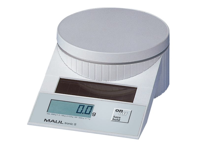 MAUL Briefwaage MAULtronic S weiss fuer max. 2,0 kg MAUL Briefwaage MAULtronic S weiss fuer max. 2,0 kg