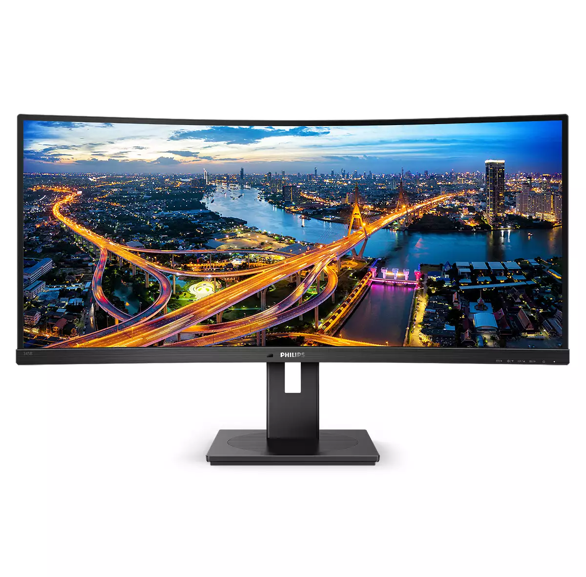 864cm34 3440x1440 Philips BLine 345B1C Curved 5ms 219 USB 2xHDMI DisplayPort VESA Speaker WQHD Black