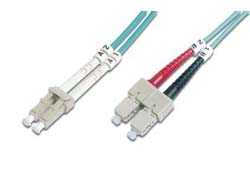 DIGITUS LWL Patchkabel LC -> SC 2.00m  Multimode Duplex OM3