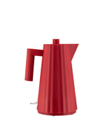 Alessi MDL061 R Plissè Elektrischer Wasserkocher 1l, Rot