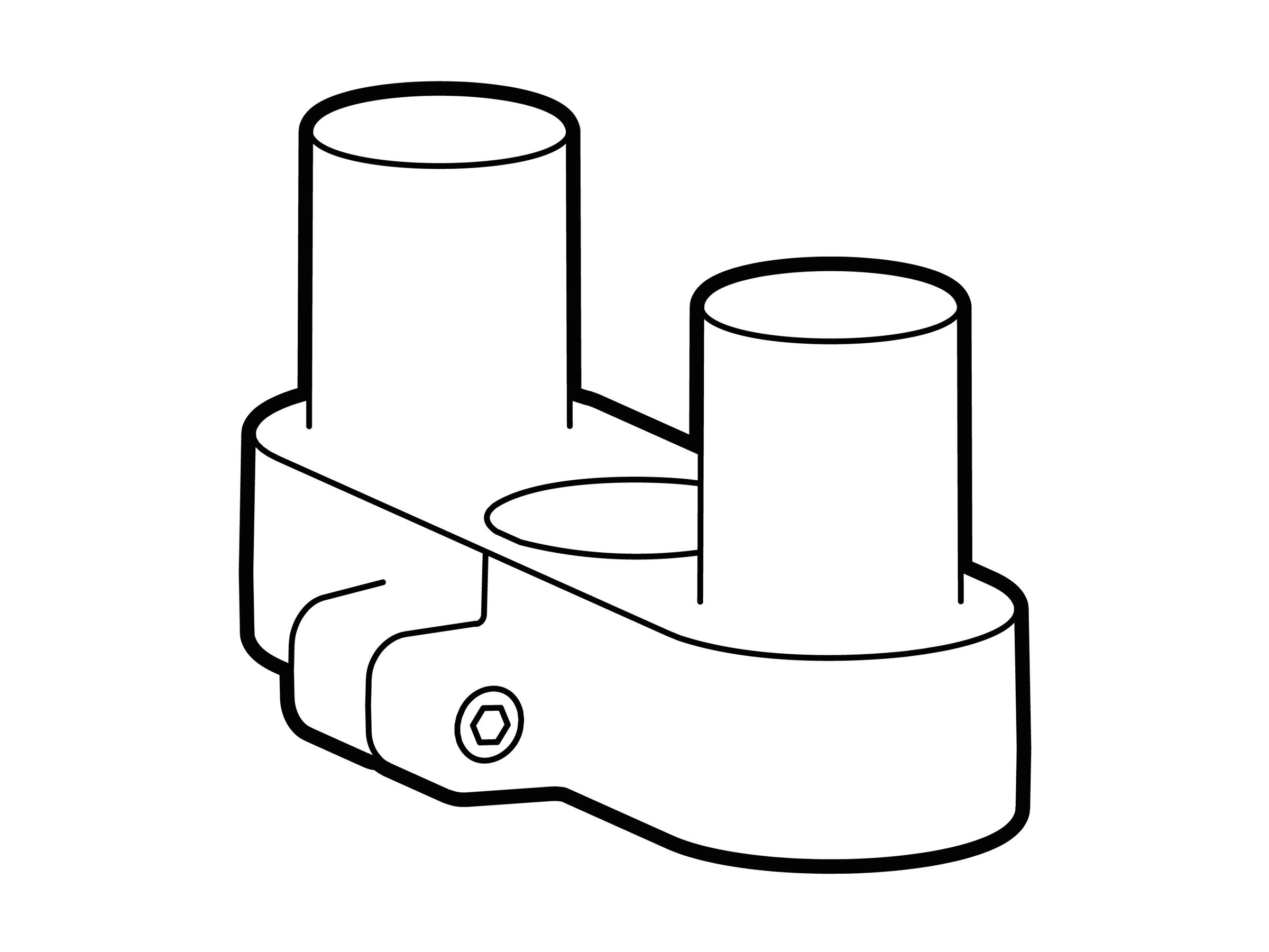 ERGOTRON ACCESSORY SINGLE TO DUAL SIDEBYSIDE CONVERSION KIT LX PRO darkgrey