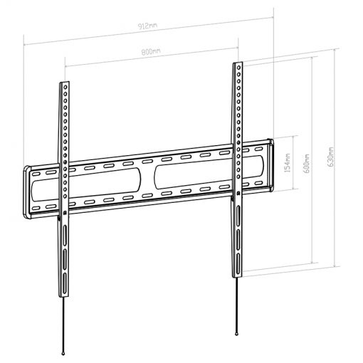 HAGOR BL Fixed 800 starre Wandhalterung fuer 116-165cm 46-65 Zoll screen max VESA 800x600mm max Traglast 60kg 22mm Wandabstand