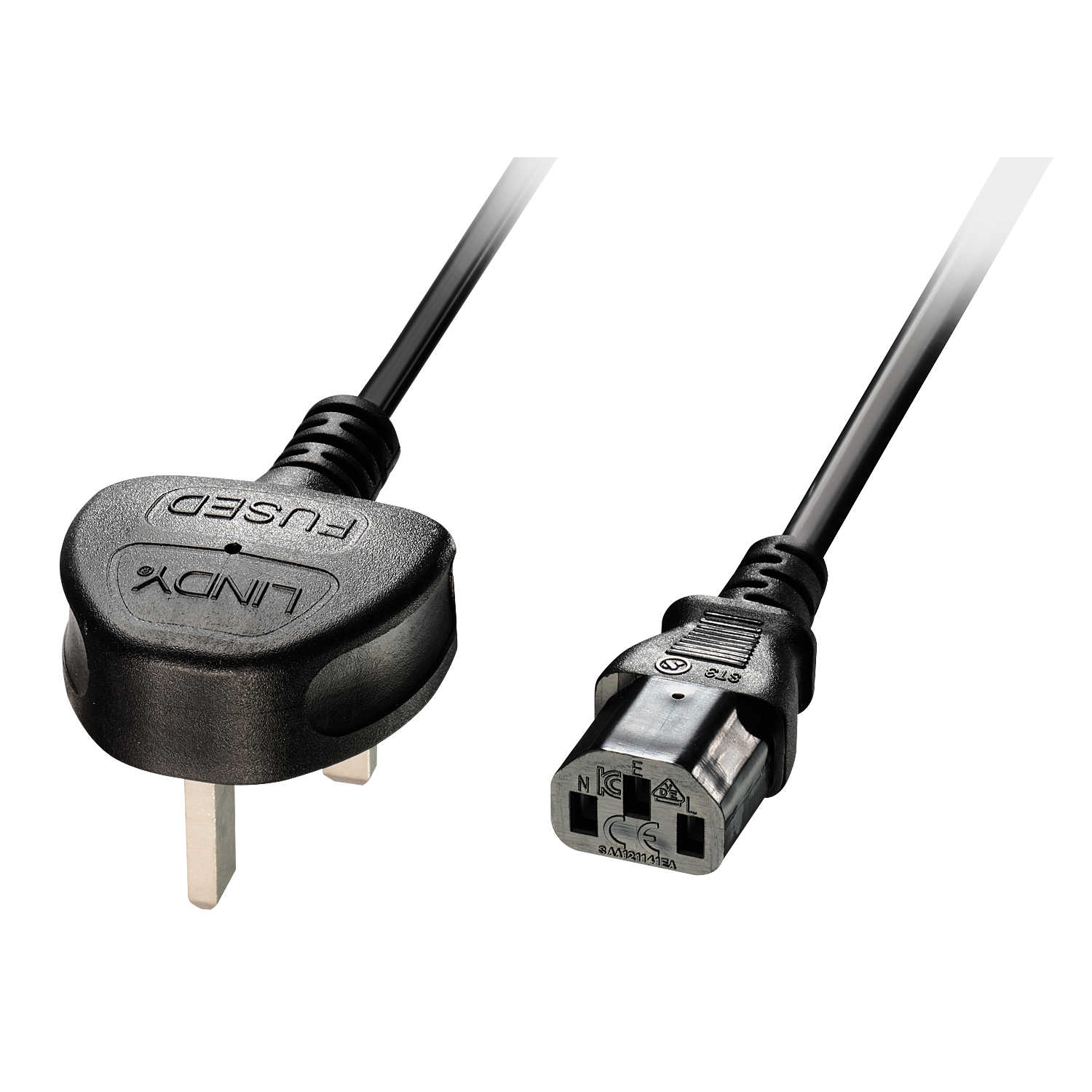 LINDY 2m IEC-Netzkabel UK