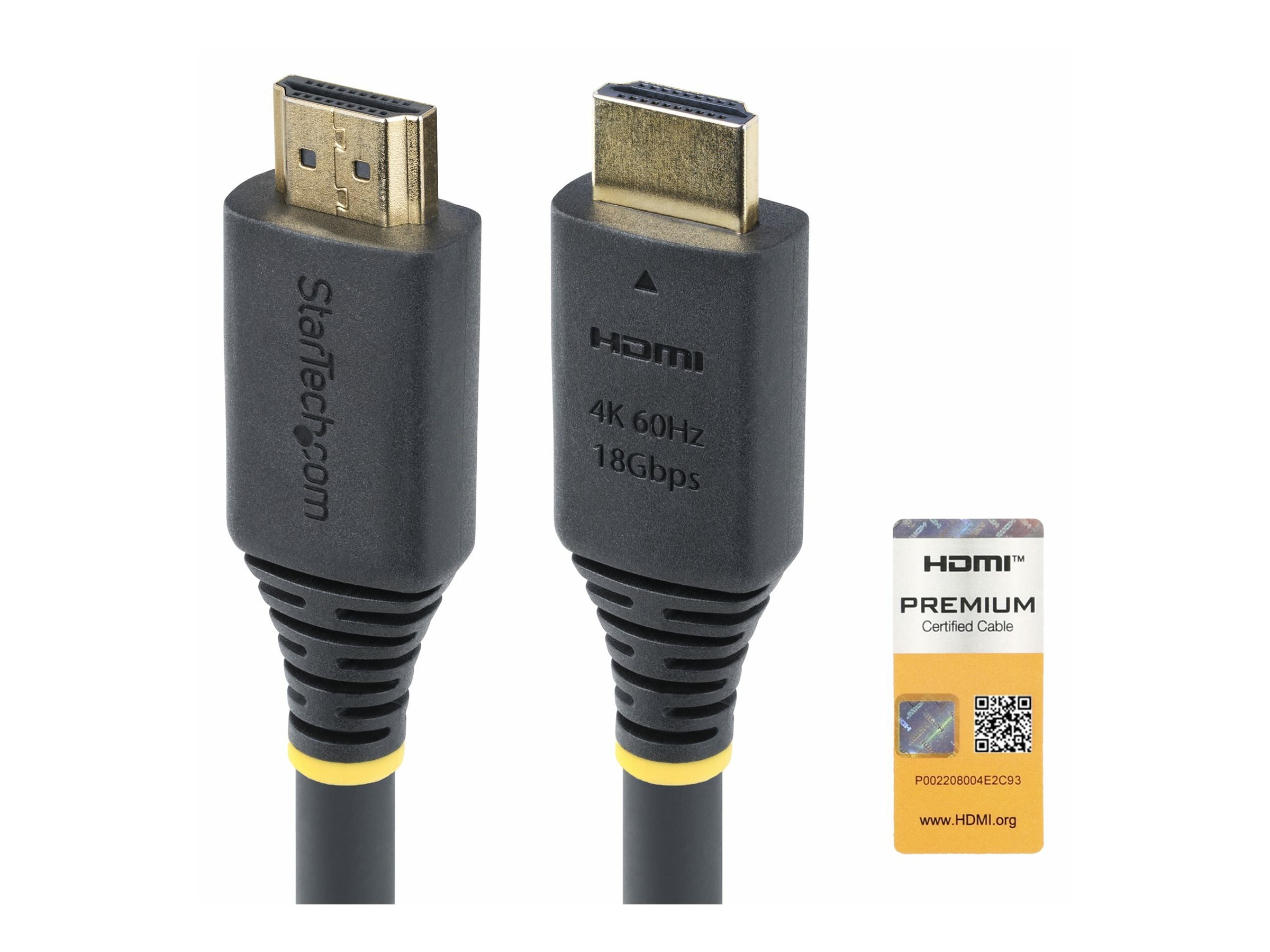StarTech.com HDMI Cable 5M Premium Certified High Speed 4K60Hz
