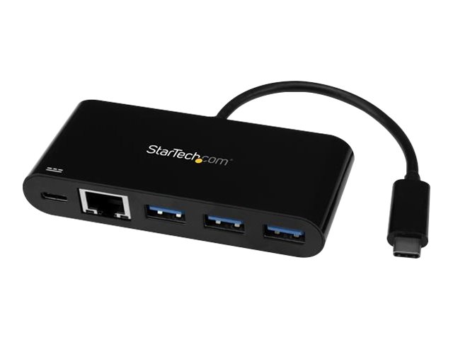STARTECH.COM USB-C auf Ethernet Adapter mit 3 Port USB 3.0 Hub und Stromversorgung - USB-C GbE Adapter mit USB Hub und 3 USB A Ports STARTECH.COM USB-C auf Ethernet Adapter mit 3 Port USB 3.0 Hub und Stromversorgung - USB-C GbE Adapter mit USB Hub und 3 USB A Ports