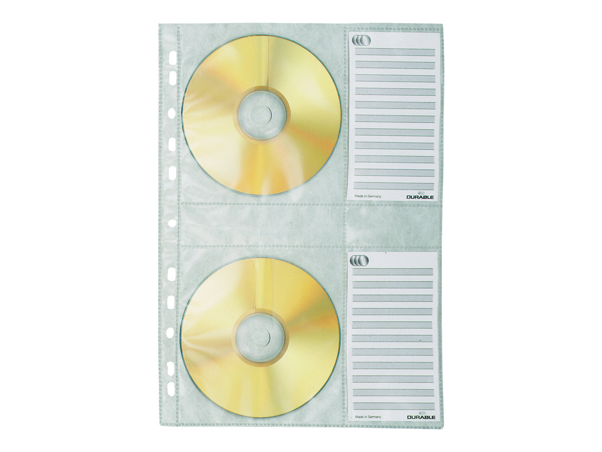 DURABLE 4er CD-/DVD-Huellen A4 transparent, 5 St. DURABLE 4er CD-/DVD-Huellen A4 transparent, 5 St.