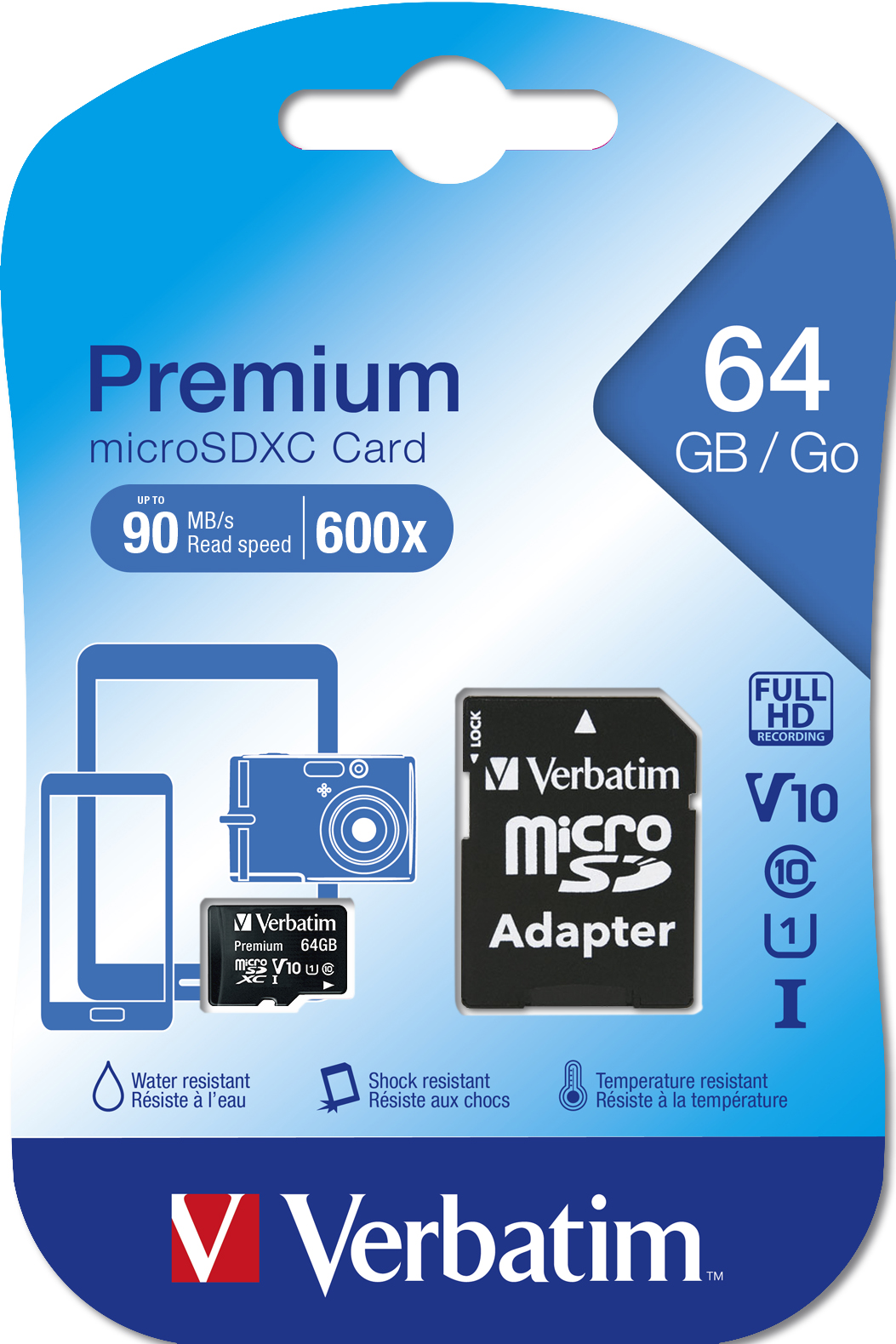 verbatim Speicherkarte microSDXCCard Premium, 64 GB, 1 St