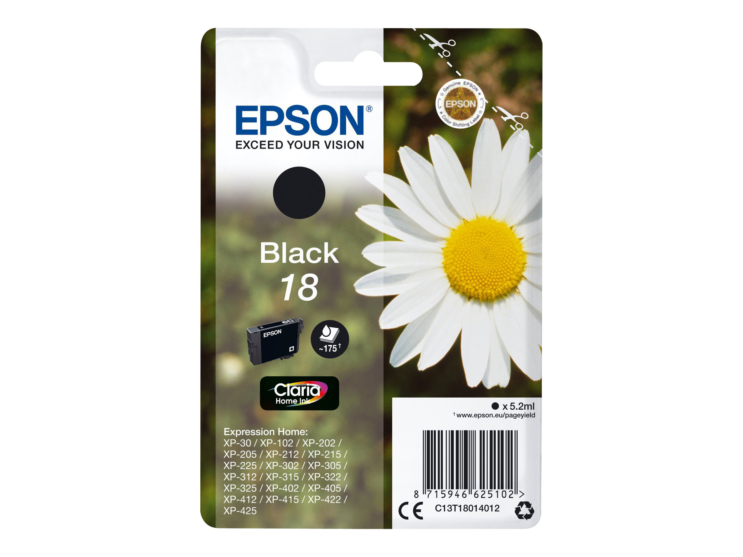 C13T18014012 EPSON XP Tinte black ST 175 C13T18014012 EPSON XP Tinte black ST 175