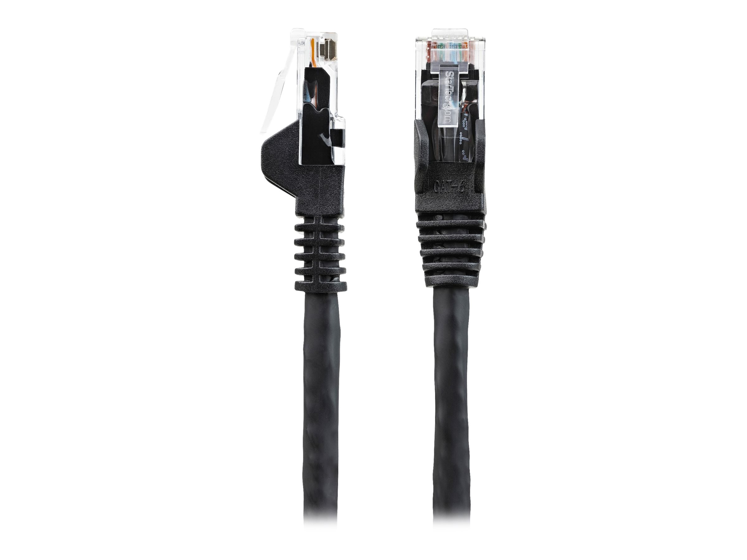 STARTECHCOM 1m LSZH CAT6 Ethernet Cable 10 Gigabit 100W PoE RJ45 UTP Network Patch Cord Snagless Black ETL Verified