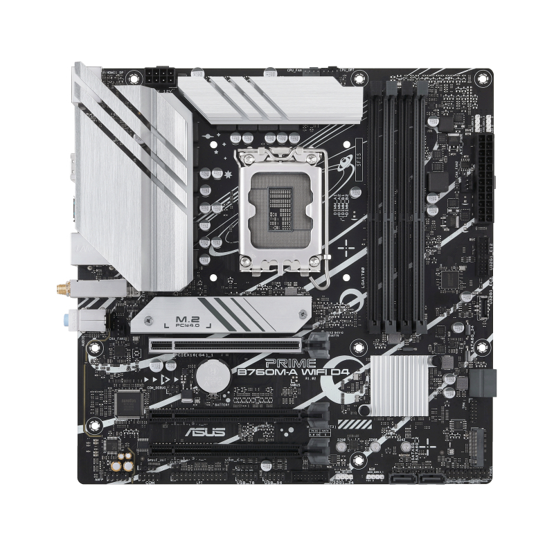 ASUS PRIME B760MA WIFI D4 LGA 1700 4xDDR4 microATX 4xSATA MB 1xHDMI 21 1xDP 14 1xDSub 2xM2