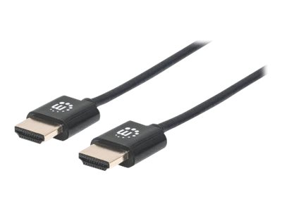 MANHATTAN HDMI-Kabel ultradÃ¼nn mit Ethernet 1 m. schwarz