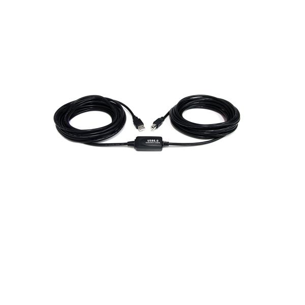 STARTECHCOM 10m Aktives USB 20 A auf B Kabel USB Anschlusskabel SteckerStecker Schwarz