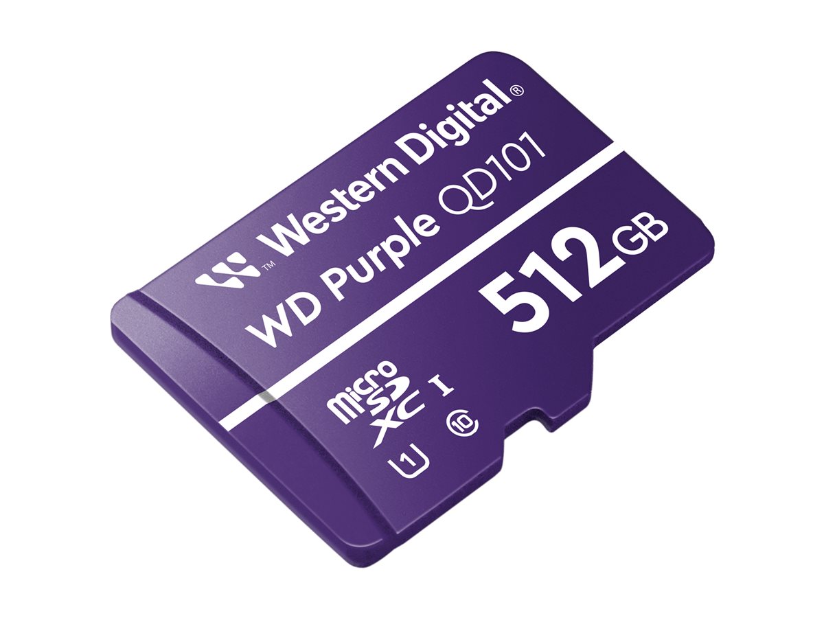 WD Purple 512GB Surveillance microSD XC Class - 10 UHS 1