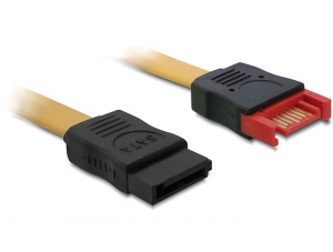Delock Verlaengerungskabel SATA 6 Gb/s Stecker > SATA Buchse 50 cm gelb