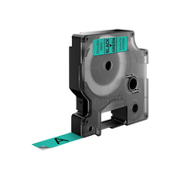 DYMO Schriftband D1 45019 S0720590, 12 mm schwarz auf grÃ¼n