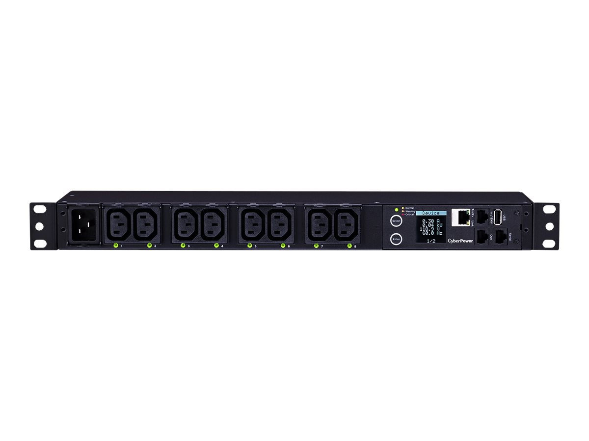 CYBERPOWER Switched MBO PDU81005 230V/20A 1U 8x IEC-320 Outlets MBO Power Management Networkport PowerPanel Center Software
