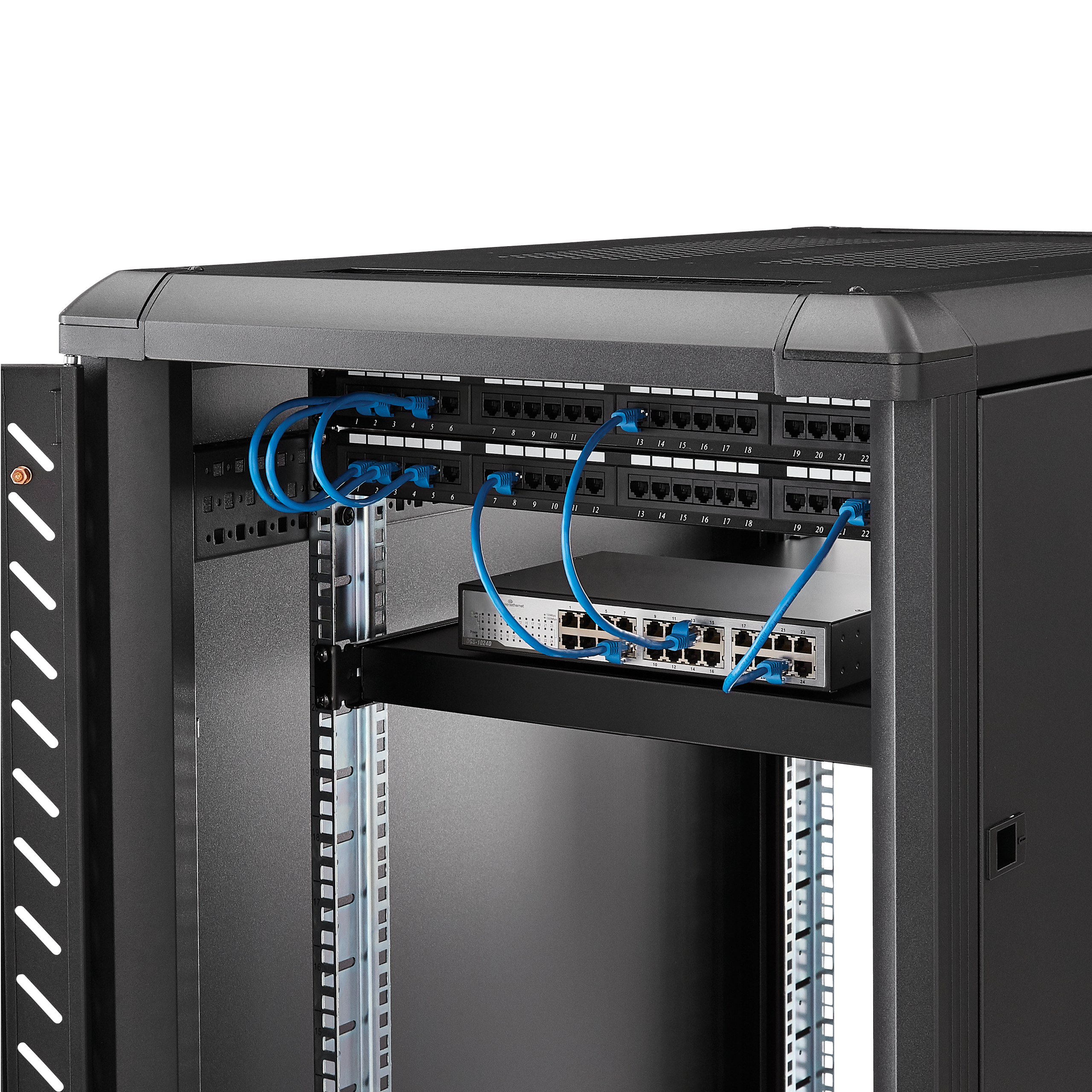 STARTECHCOM 1 HE verstellbarer Schwerlast Fachboden fUer Server Rack Schrank bis 80 Kg Fachboden fUer Serverschrank 1HE