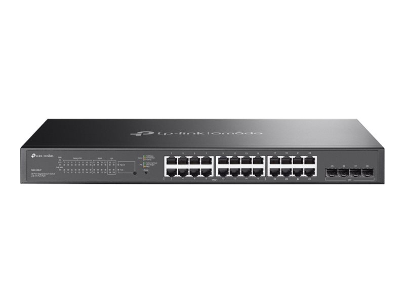 TP-LINK SG2428LP Omada 28-Port Gigabit Smart Switch 24x Gigabit (16×PoE+ 8× Non-PoE) 4× Gigabit SFP 150W PoE Power fanless steelcase TP-LINK SG2428LP Omada 28-Port Gigabit Smart Switch 24x Gigabit (16×PoE+ 8× Non-PoE) 4× Gigabit SFP 150W PoE Power fanless steelcase