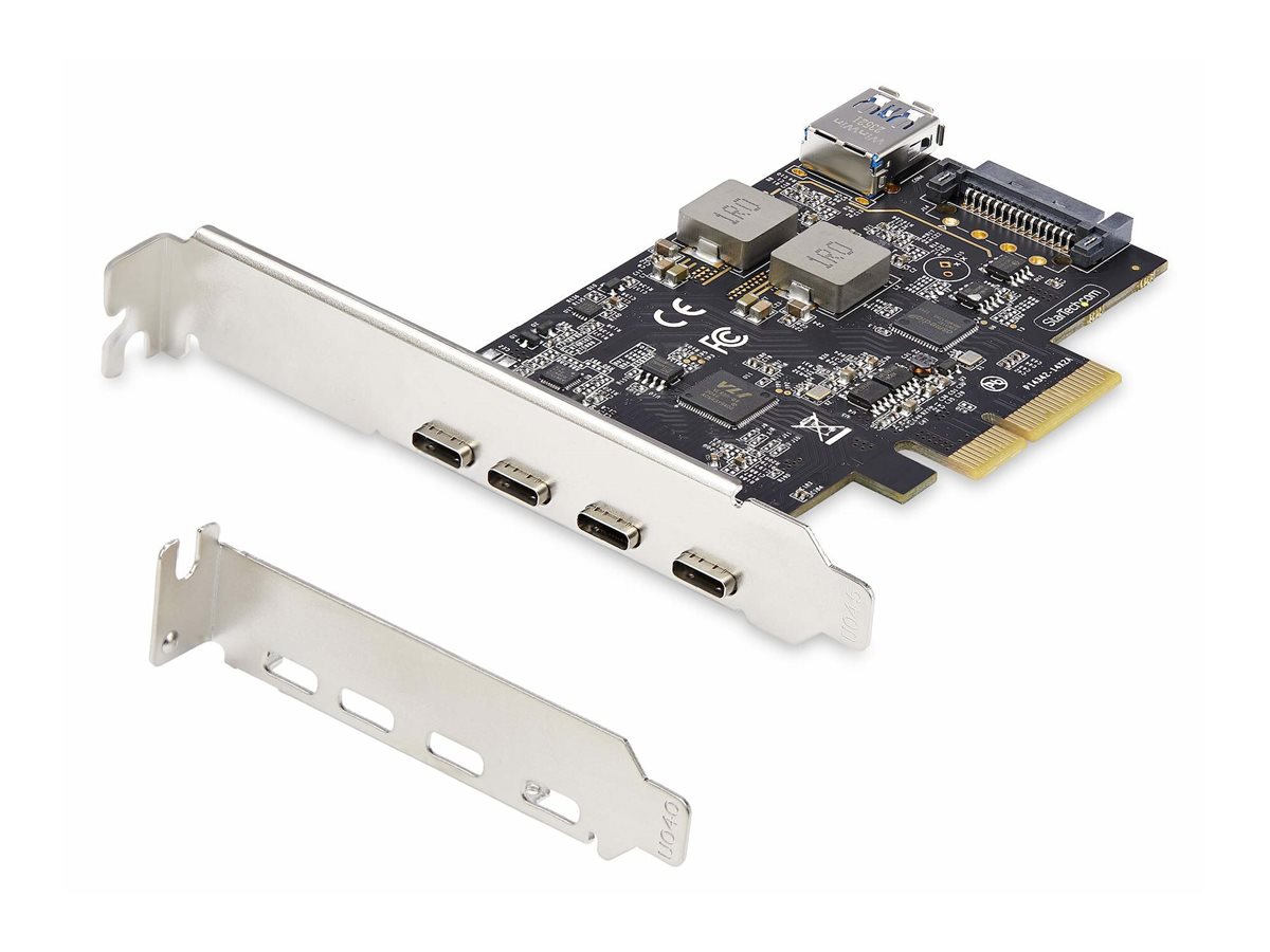STARTECH.COM 5-Port USB-C PCIe Karte USB 3.2 10 Gbit USB C PCI Express USB C Erweiterungskarte 4x USB-C 1x USB-A Intern