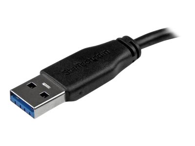 StarTech.com 3m schlankes SuperSpeed USB 3.0 A auf Micro B Kabel - St/St - USB 3.0 Anschlusskabel - Schwarz - USB-Kabel - 3 m