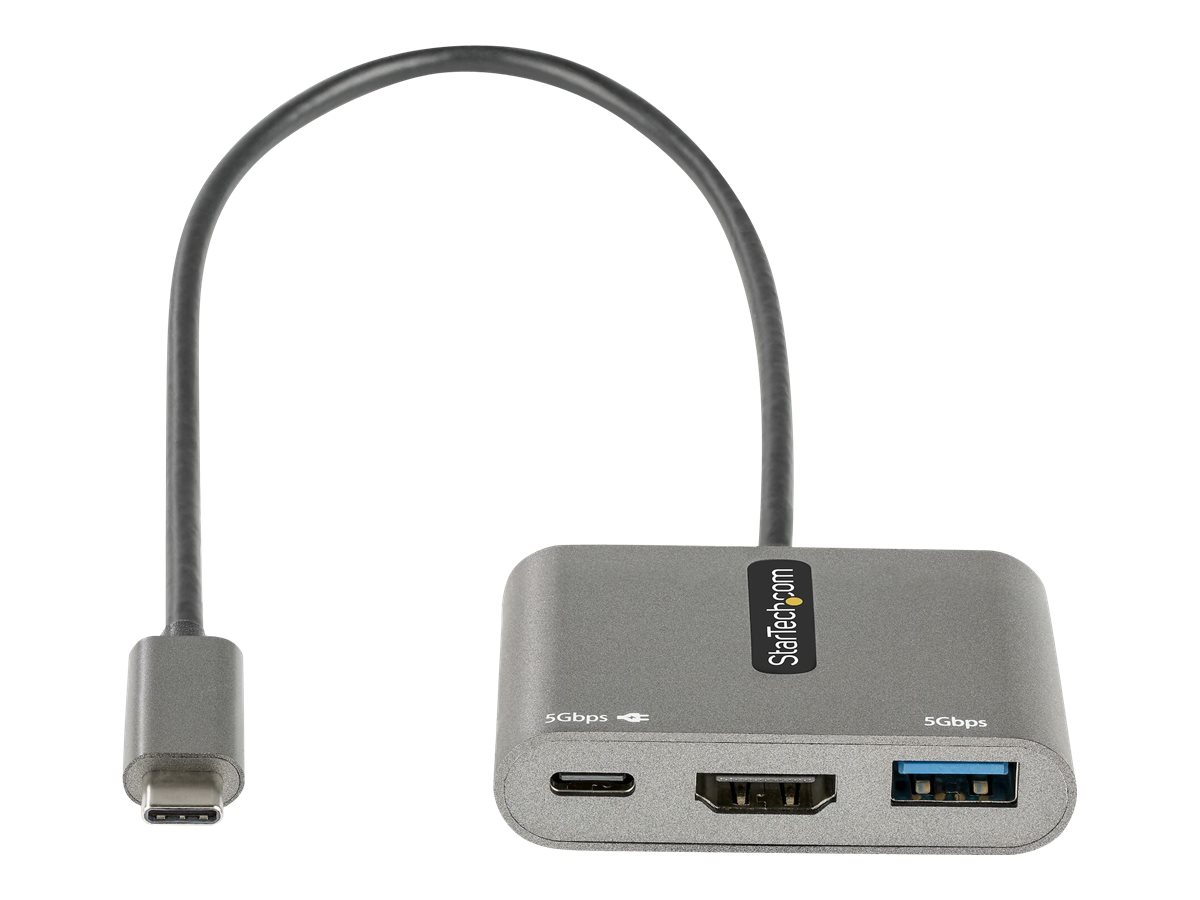 STARTECH.COM USB-C to HDMI Multiport Adapter 4K 100W PD USB 3.0 Hub 5Gbit/s USB-C zu HDMI Dock/Reiseadapter mit Stromversorgu STARTECH.COM USB-C to HDMI Multiport Adapter 4K 100W PD USB 3.0 Hub 5Gbit/s USB-C zu HDMI Dock/Reiseadapter mit Stromversorgu