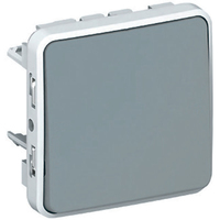 Legrand Wippschalter 1polig Feuchtr. Modular Plexo IP55 grau
