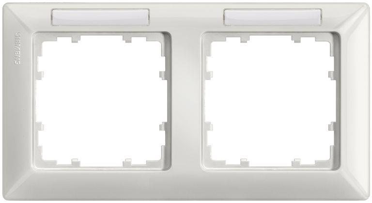 Siemens Rahmen 5TG2552-1 2fach titanweiss waagerecht Siemens Rahmen 5TG2552-1 2fach titanweiss waagerecht