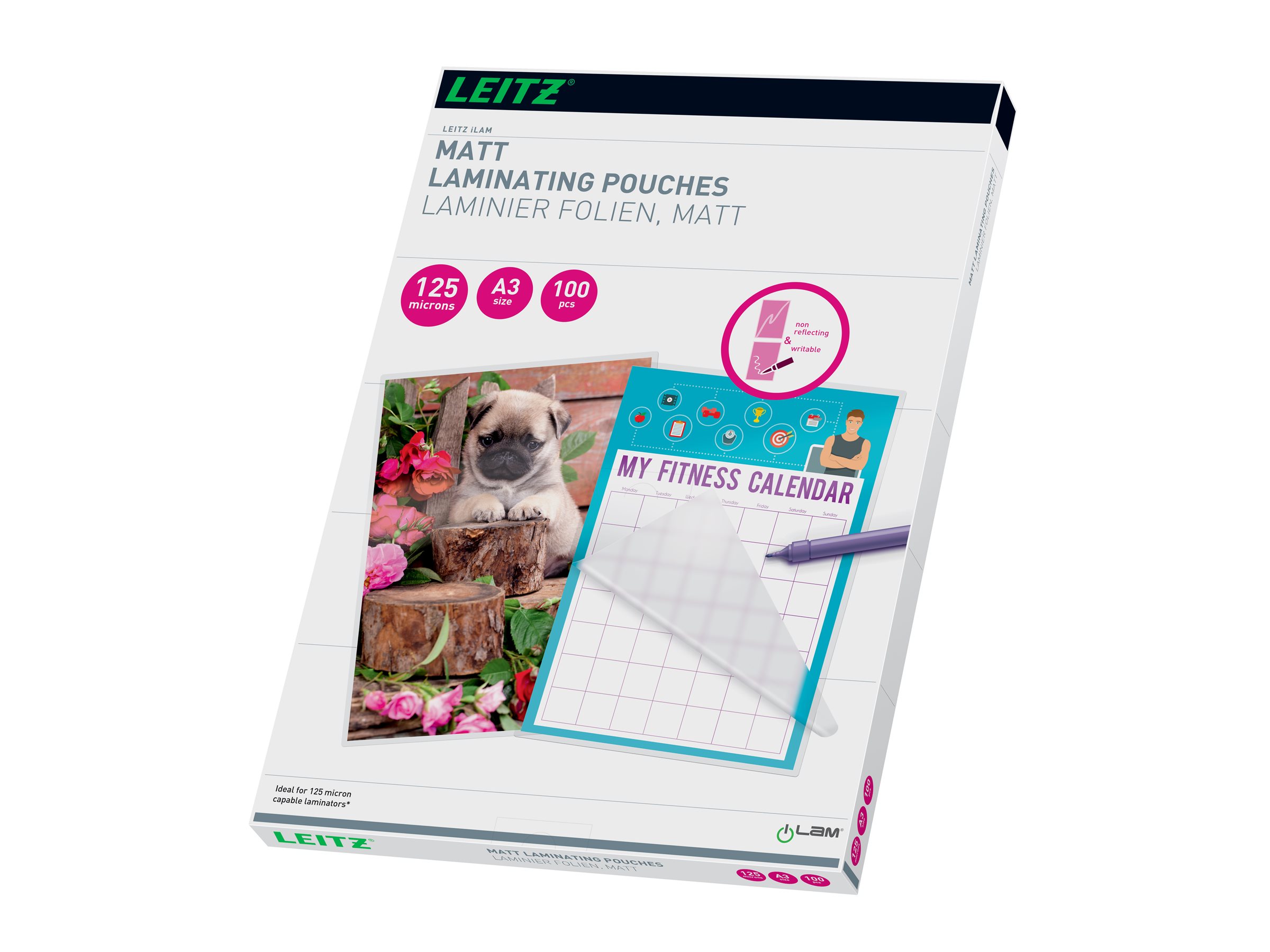 100 LEITZ Laminierfolien matt fÃ¼r A3 125 micron