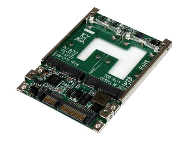 STARTECHCOM Dual mSATA SSD auf 2,5 Zoll SATA Raid Adapter Konverter