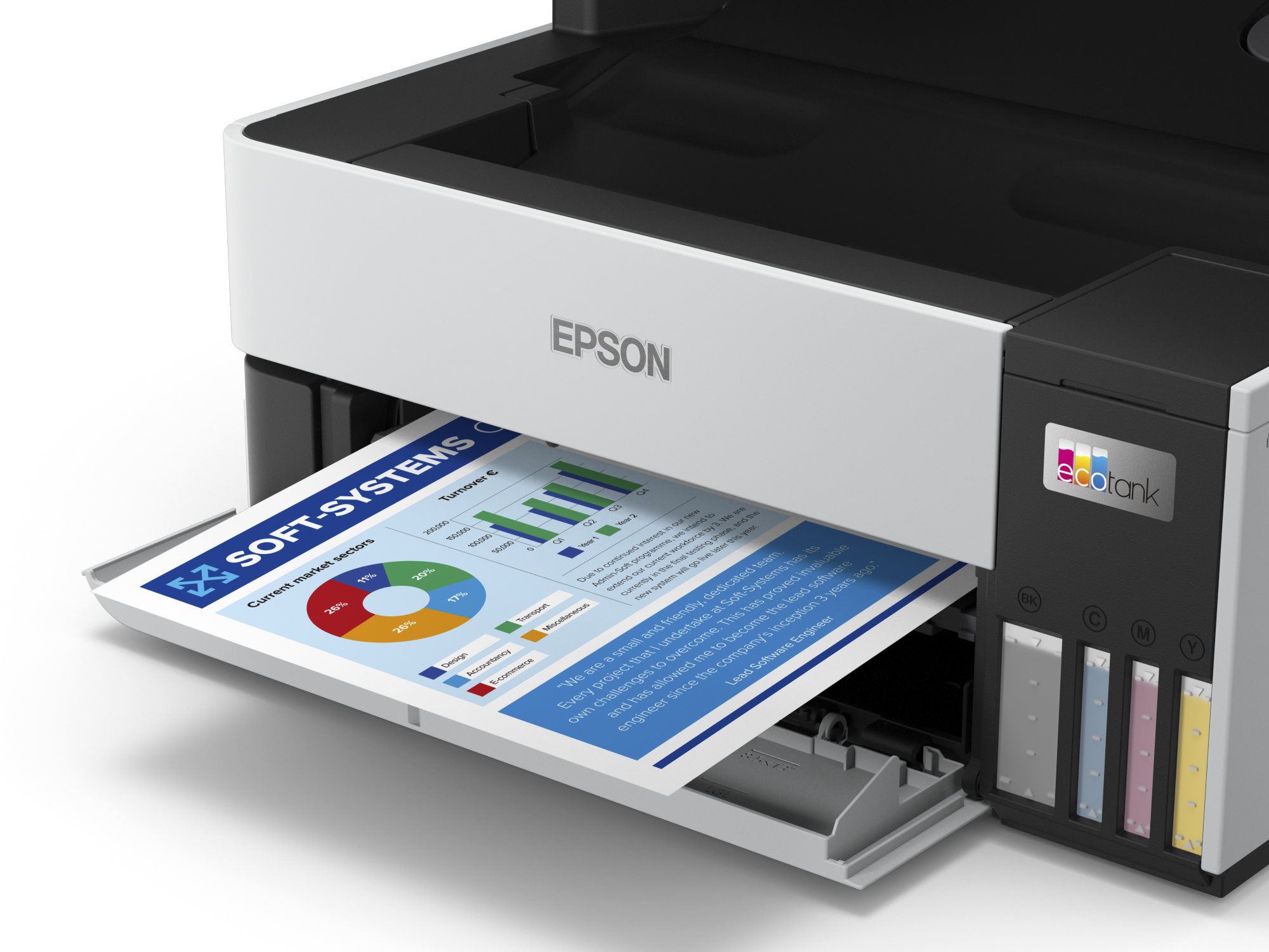 EPSON EcoTank ET5170 4 in 1 TintenstrahlMultifunktionsdrucker grau